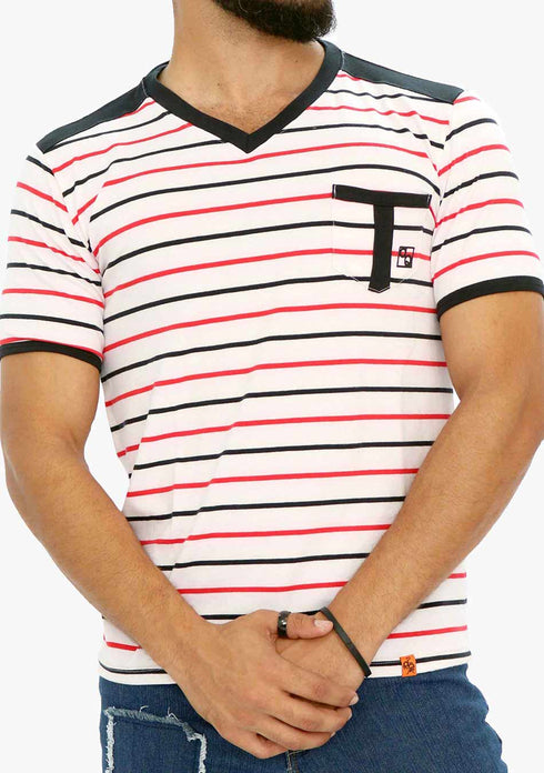 Men's AQ V-neck Short Sleeve T-Shirt